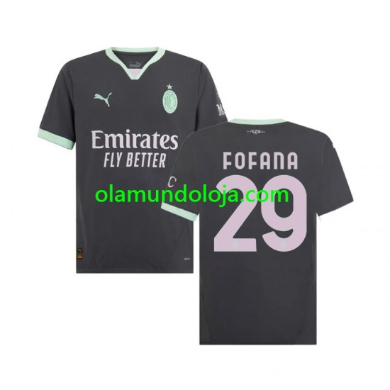 Camisola AC Milan Fofana 29 Homem Equipamento Terceiro 2024-2025 Manga Curta
